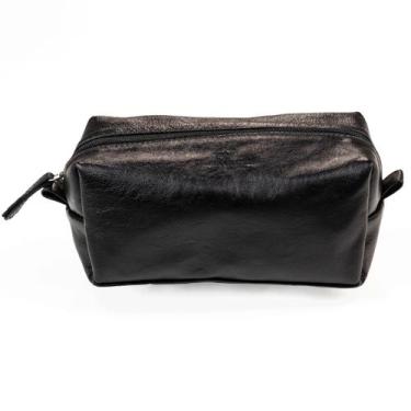 Imagem de Necessaire Estojo Ópera Em Couro Bovino Sem Alça Forro Impermeável Org