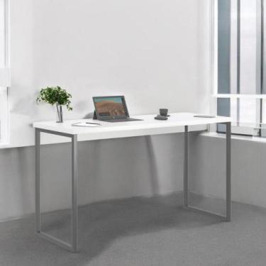 Imagem de Mesa Home Office Escrivaninha Industriale 1,36 Branco - Pleno Móveis