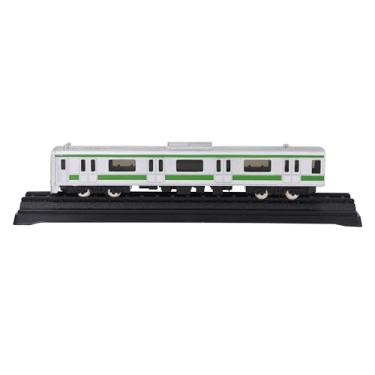 Imagem de MODEBESO Modelo de trem fundido com trilho de trem, brinquedo de trem de metal, decoração de casa, escritório, presente para aniversários, feriados ou Natal (metrô do Japão)