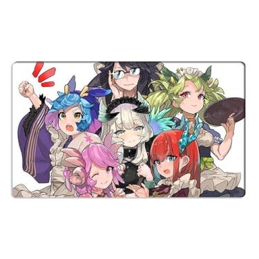 Imagem de New Yugioh Playmat Dragonmaid Deck TCG CCG OCG Trading Card Game Mat No Zones + Free Bag (ZD014-276-K)