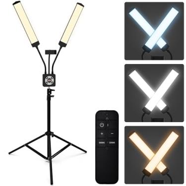 Imagem de Luz esteticista com suporte de tripé e suporte de telefone, luminária de chão, lâmpada de cílios para extensões de cílios, [atualização] luz de cílios com interruptor de toque para maquiagem,