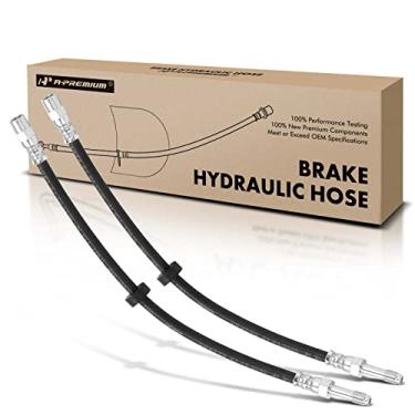 Imagem de A-Premium Mangueiras hidráulicas de freio dianteiro e passageiro compatíveis com modelos selecionados da Volvo - V70 2001-2002, XC70 2003-2007 - Substituição # 30714822, 30792531 (pacote com 2)