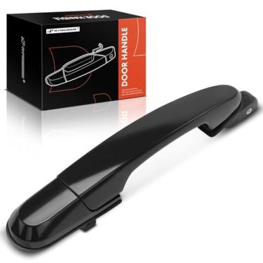 Imagem de A-Premium Maçaneta externa do lado do motorista traseiro compatível com Hyundai Tucson 2005 2006 2007 2008 2009, preto preparado, substituição # 836502E020, 836502E020CA