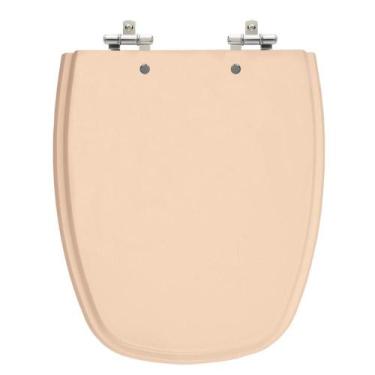 Imagem de Assento Laqueado Monte Carlo Rosa Floral Tampa Vaso Deca Mdf - Lojaroc