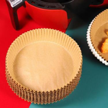 Imagem de Kit 50 Formas De Papel Descartável Air Fryer Antiaderente - Eye Produt