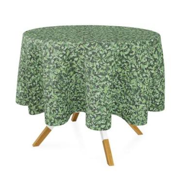 Imagem de Toalha de Mesa Redonda em Tecido Jacquard Estampado Muro Inglês