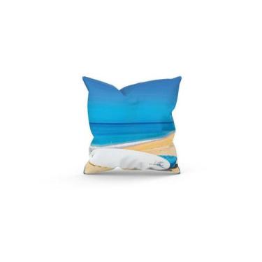 Imagem de Almofada Decorativa Cheia c/ Zíper 40x40 Pranchas na Areia - Deluzz