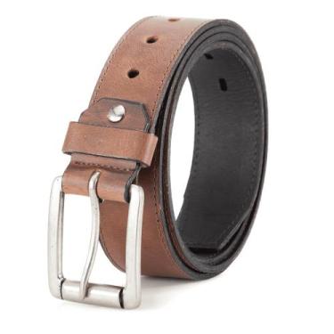 Imagem de Cinto Masculino Casual De Couro Use Young Plus Size, Marrom, 120