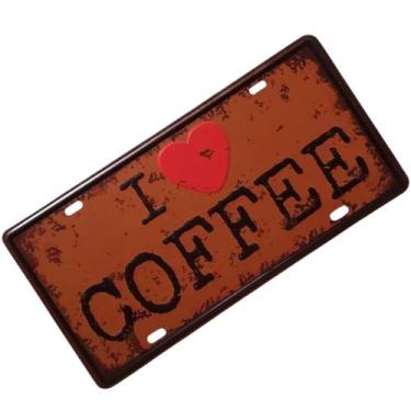 Imagem de Placa Decorativa I Love Coffee Decoração Mdf - KF, 01