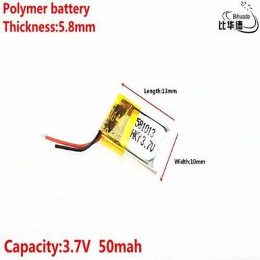 Imagem de 581013 C/50mah 5,8mmx10mmx13mm 2 Fios 3,7v Nova - KMIG
