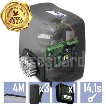 Imagem de Kit Motor Rossi 1/4CV Dz Nano Turbo 4m Crem 3 Control 1 Txcar Portão E