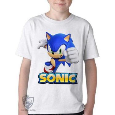Imagem de Camiseta Infantil ou adulto  Sonic Blusa Criança todos tamanhos - Empó