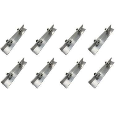 Imagem de Kit 8 Emenda Trilho Fixação Painel Placa Solar Fotovoltaica - Econosol