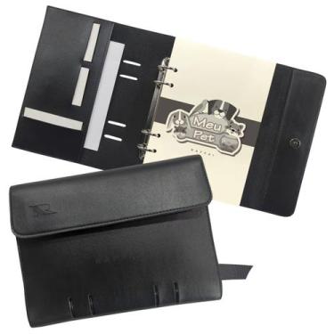 Imagem de Agenda Meu Pet 164-R Personalizada Raffai Couros, Preto