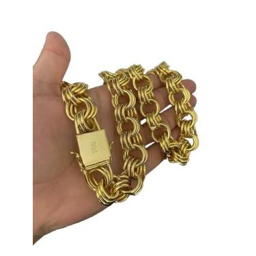 Imagem de Cordão Friso 20mm - Banhado a Ouro 18k - ToJoia18k, 60cm, 70cm