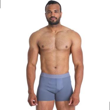 Imagem de Cueca Box Masculina Microfibra Adulto Boxer Tradicional Lisa - Sigma, 