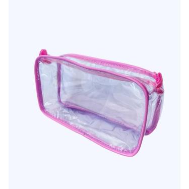 Imagem de ESTOJO transparente Rosa 21x11 - Gii Matos Makeup