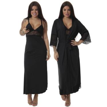 Imagem de Kit de Robe Medusa Longo e Camisola de Amamentação Longa - Biografia d