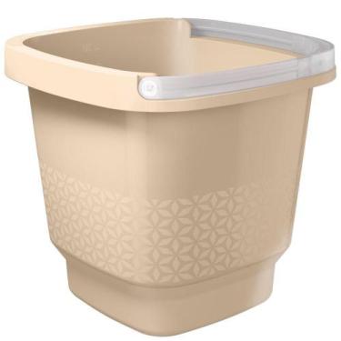 Imagem de Balde de Plástico com Alça 12L UZ415-CAP UZ Cappuccino, CAPUCCINO