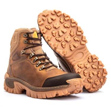 Imagem de Bota Masculina Cano Curto Coturno Luxo para Trabalho Moderna Tratorada