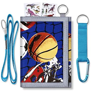 Imagem de Carteira ID para meninos e meninas de 4 a 16 anos, carteira infantil com bolso de moedas com zíper e porta-cartões, presentes de aniversário exclusivos para crianças, Carteira com três dobras, Cor 2