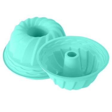Imagem de Forma de silicone 23,5cm para bolos tortas e pudins formato espiral 19