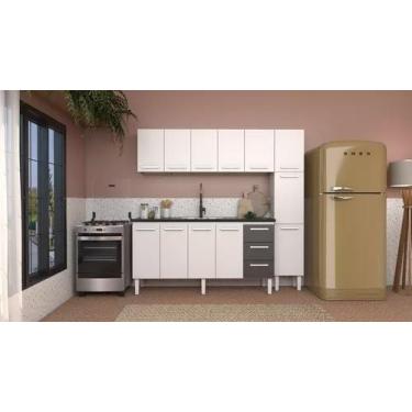 Imagem de Conjunto Cozinha Completo Para Pia 1,80metros Gabinete 3 Gavetas + Aér