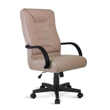 Imagem de Cadeira Presidente Pompéia Giratória Relax C/br Bege - Flex Cadeiras