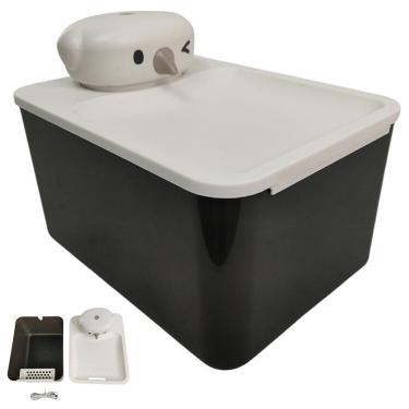 Imagem de Bebedouro Fonte de Agua Gato Pet Cao Felino Cachorro 2 Modos Sensor Presença Luz UV Bateria Recarregavel USB Automatico Silencioso Animal de Estimaçao