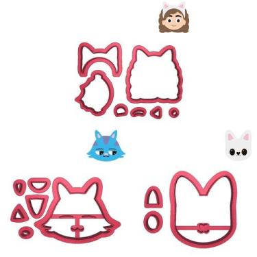 Imagem de Kit 3 Cortadores Gabby Casa Mágica Panda CatHat - DOCE IMPRESSO, 9,0cm