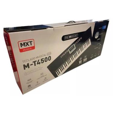 Imagem de Teclado musical 500 timbres  500 ritmos,3 modos tecaching preto mt-450
