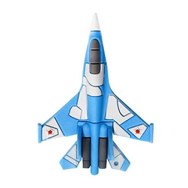 Imagem de 4GB Fighter Shape USB Stick USB Flash Drives Memory Stick Pen Drive Pen Drive USB Disco USB U Disk com corrente (azul)