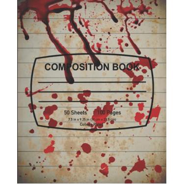 Imagem de Composition Notebook: Bloody: College Ruled | 7.5" x 9.25" | 100 Pages | Matte Cover