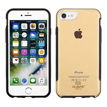 Imagem de Cube - Apple iPhone 8 / iPhone 7 / iPhone 6s / iPhone 6 - Rave Tech Dual Injection Black TPU Bumper com capa de policarbonato ouro rosa