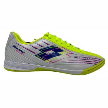 Imagem de Chuteira Futsal Lotto Solista Flash Unissex Branco Amarelo-Unissex