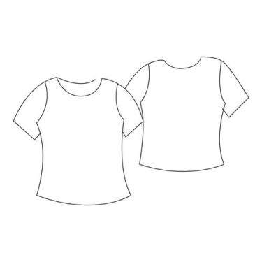 Imagem de Molde blusa básica para malha tamanho 36 ao 46 by Marlene Mukai - EDIT