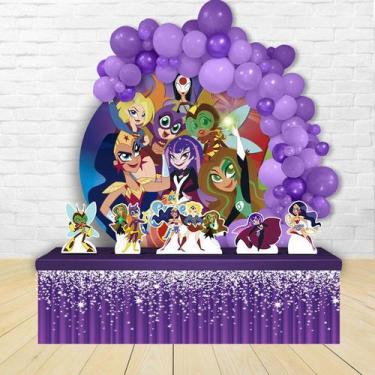 Imagem de kit festa painel redondoDecoração Infantil Dc Super Hero Girls 1,50 Di