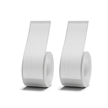 Imagem de Papel de etiqueta de joias 02F para máquina de etiquetas NIIMBOT B1 2 rolos branco à prova d'água, fita de substituição autoadesiva para escritório e casa.