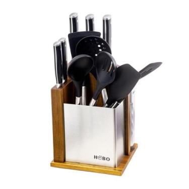 Imagem de Conjunto 12 Peças Facas e Utensílios com Base Organizador - Prana