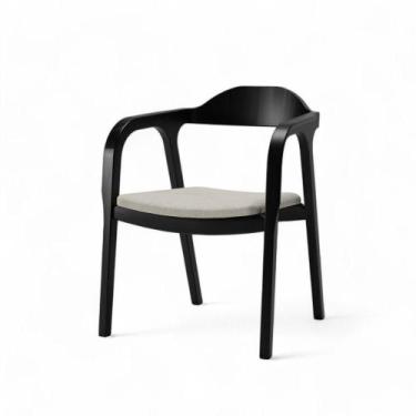 Imagem de Cadeira Bugre Preto Assento Tec Bege Claro - 76917 - Sun House