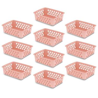 Imagem de KIT 10 CESTO ORGANIZADOR - G - 20x15 - UNINJET - PAI, Rosa