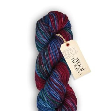 Imagem de Woolweave Fio penteado – 100% fio de lã merino extrafina para tricô e crochê – tingido à mão, ultramacio e quente – novelo de 100 g, 180 metros – lavável na máquina