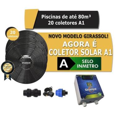 Imagem de Aquecedor Solar Piscina 80000l 20xa1 Painel G600 Girassol A1 - Panozon