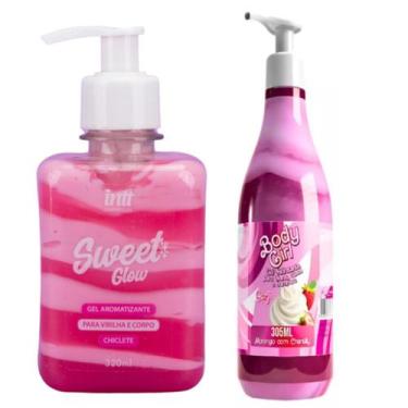 Imagem de Cremes Gel Aromatizante Beijáveis Sweet Glow Body Girl Kit - Intt