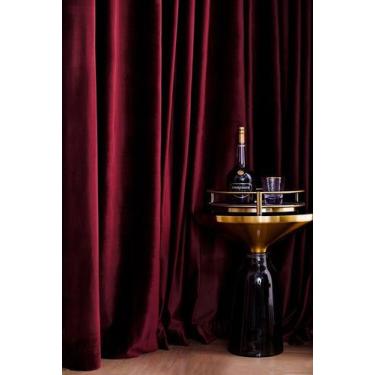 Imagem de Cortina Suede Veludo Decoração Para Quarto Sala Escritório 2,20A x 1,4