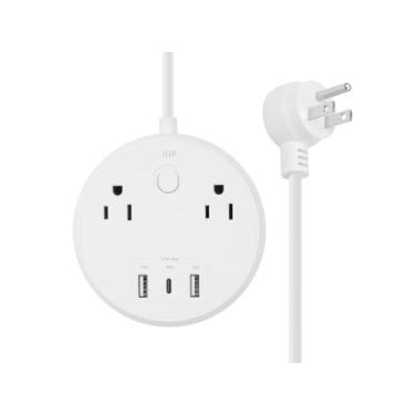 Imagem de Monoprice Tira de alimentação USB-C, 2 saídas e USB 57W 3 com cabo de extensão de 5 pés, tamanho compacto para viagem, para MacBook Pro, iPad Pro, iPhone e Galaxy