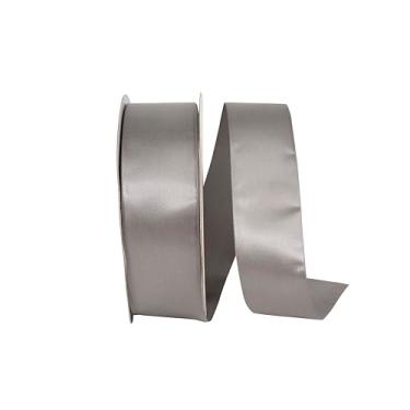 Imagem de Reliant Ribbon Fita de cetim com dupla face, cores modernas, cinza metálico