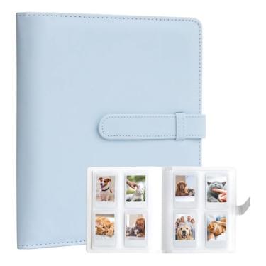 Imagem de Álbum de câmera 256 folhas Álbum 3 polegadas para Instax Mini 12/11/9/90/70/40/8 (Azul)