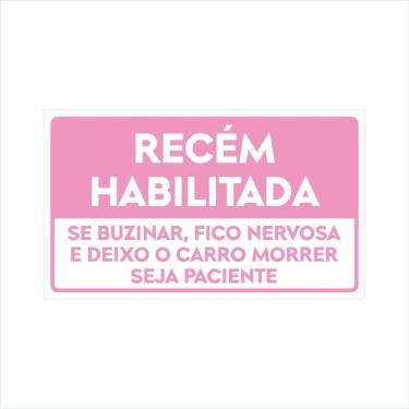 Imagem de Adesivo Recém Habilitada Paciência