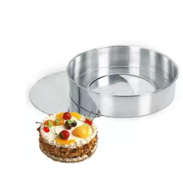 Imagem de Forma de Bolo Redonda Com Fundo Removível Falso 25cm - Assadeira de Bo